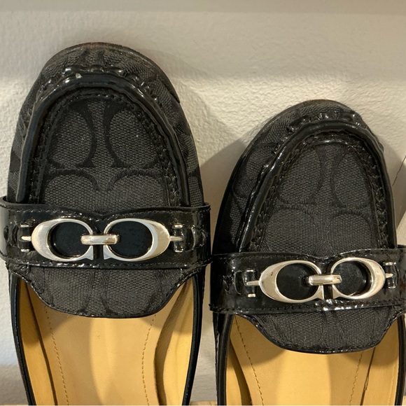 Coach Women's Black Loafers Size 9B - Picture 2 of 6